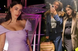 Dört aylık hamile Hazal Kaya'dan ayna pozu