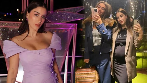 Dört aylık hamile Hazal Kaya'dan ayna pozu