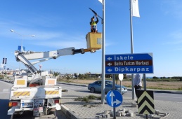 Pedestrian crossings that are dangerous in İskele have been illuminated